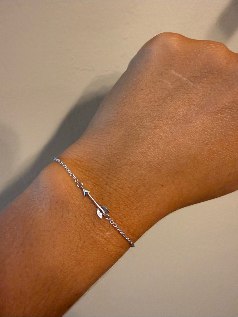 Adjustable Slider Silver Arrow Bracelet for Women